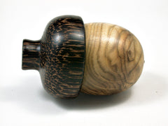 LV-1874 Chinese Pistachio & Black Palm Acorn Trinket Box, Keepsakes, Jewelry Box-SCREW CAP