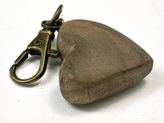 LV-1742 Pistashio Wooden Heart Shaped Charm, Keychain, Wedding Favor-HAND CARVED