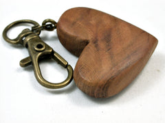 LV-1739 Yoshino Cherry Wooden Heart Shaped Charm, Keychain, Wedding Favor-HAND CARVED