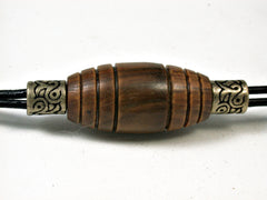 LV-1860 Lignum Vitae Pendant Necklace, Secret Compartment, Memorial Jewelry -SCREW CAP