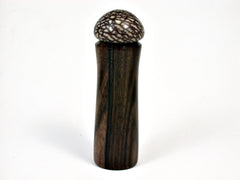 LV-1883 Mun Ebony & Betelnut Wooden Slim Pill Box, Toothpick Holder, Needle Case-SCREW CAP