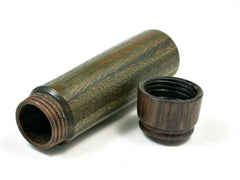 LV-1884 Verawood & Leadwood Wooden Slim Pill Box, Toothpick Holder, Needle Case-SCREW CAP