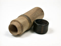LV-1886 Calabura & Ebony Wooden Slim Pill Box, Toothpick Holder, Needle Case-SCREW CAP