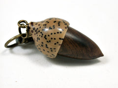 LV-1889 Desert Ironwood & Palm Nut Acorn Pendant Charm, Pill Holder-SCREW CAP