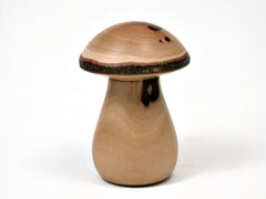 LV-1906 Red-Tip Photinia Wooden Mushroom Threaded Trinket Box, Pill, Jewelry Box-SCREW CAP