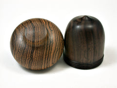 LV-1914 Mun Ebony & Bocote Wooden Acorn Trinket Box, Keepsakes, Jewelry Box-SCREW CAP