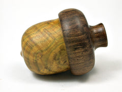 LV-1916 Chittum Burl & Tambooti Wooden Acorn Trinket Box, Keepsakes, Jewelry Box-SCREW CAP