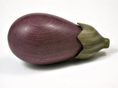 LV-1949 Purpleheart & Verawood Eggplant Threaded Box, Needle Case, Jewelry Box-SCREW CAP