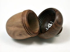LV-1934 Sandalwood & Leadwood Acorn Engagement Ring Box, Pill Box, Trinket Box-SCREW CAP
