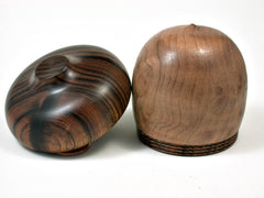 LV-1954 Wooden Acorn Box from Redwood Burl & Desert Ironwood-SCREW CAP