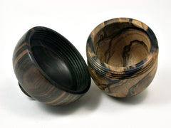 LV-2009 Ebony Wooden Acorn Trinket Box, Keepsake, Jewelry Box-SCREW CAP