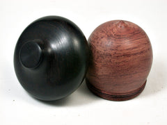 LV-2011 African Rosewood & Blackwood Acorn Trinket Box, Keepsake, Jewelry Box-SCREW CAP