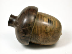 LV-1998 Wooden Acorn Box from Pistachio & Black Walnut Burl -LARGE