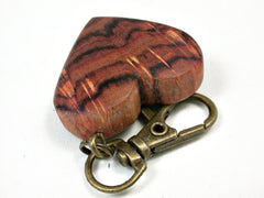 LV-2060 Tulipwood Wooden Heart Charm, Keychain, Wedding Favor-HAND CARVED