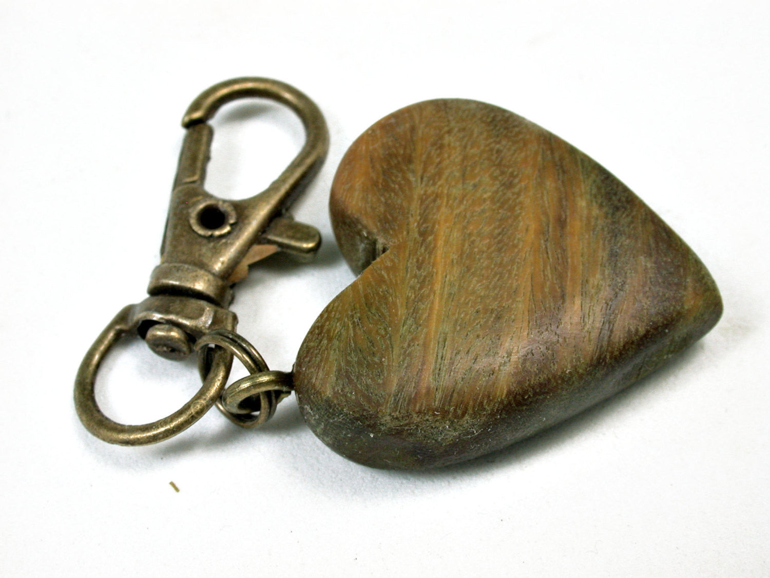 LV-2031 Verawood Wooden Heart Charm, Keychain, Wedding Favor-HAND CARVED