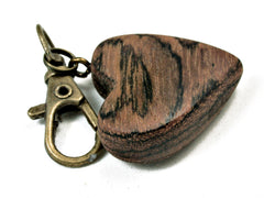 LV-2046 Marblewood Wooden Heart Charm, Keychain, Wedding Favor-HAND CARVED