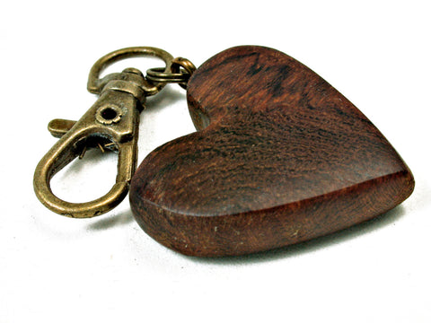 LV-2052 Arizona Desert Ironwood Wooden Heart Charm, Keychain, Wedding Favor-HAND CARVED