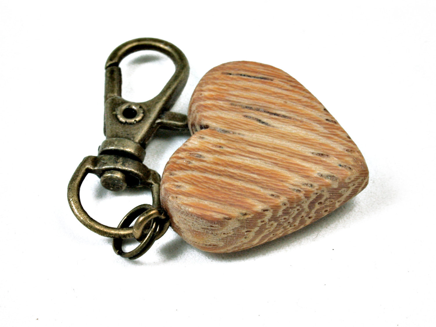 LV-2039 Lati Wooden Heart Charm, Keychain, Wedding Favor-HAND CARVED