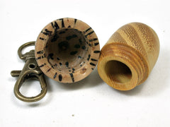 LV-2096 Acorn Pendant Box, Charm, Pill Holder from Osage Orange & Yollilo Nut-SCREW CAP