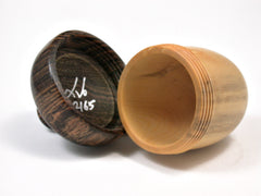 LV-2165 Wooden Acorn Pill Box, Jewelry/Engagement Ring Box from French Boxwood & Bocote-SCREW CAP