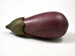 LV-2142 Purpleheart & Verawood Eggplant Threaded Box, Needle Case, Jewelry Box-SCREW CAP