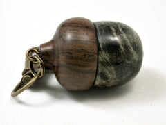 LV-2213 Buckeye Burl & Leadwood Acorn Pendant Box, Charm, Pill Holder-SCREW CAP