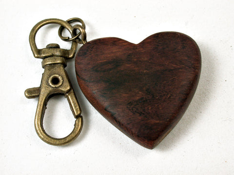 LV-2245 Arizona Desert Ironwood Heart Charm, Keychain, Valentine, Wedding Gift-HAND CARVED