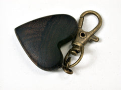 LV-2244 Zirocote Wooden Heart Charm, Keychain, Wedding, Valentine Gift-HAND CARVED