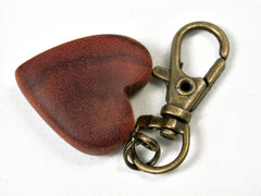 LV-2240 Sappanwood Wooden Heart Charm, Keychain, Wedding, Valentine Gift-HAND CARVED