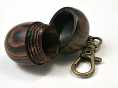 LV-2283 Ponderosa Pine Burl & Betelnut Acorn Pendant Box, Charm, Pill Holder-SCREW CAP