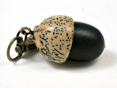 LV-2303 Mun Ebony & Yollilo Palm Nut Acorn Pendant Box, Charm, Pill Holder-SCREW CAP