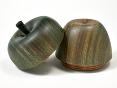 LV-2360 Verawood & Ebony Stem Wooden Apple Threaded Box-SCREW CAP