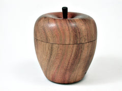 LV-2361 Carob & Ebony Stem Wooden Apple Threaded Box-SCREW CAP