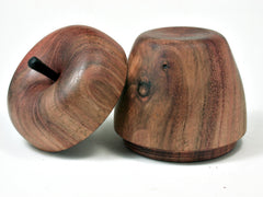 LV-2361 Carob & Ebony Stem Wooden Apple Threaded Box-SCREW CAP