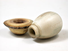 LV-2396 Holly & Japanese Pagoda Tree Wooden Mushroom Threaded Box, Jewelry Box-SCREW CAP