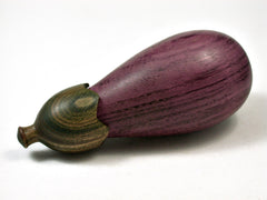 LV-2400 Purpleheart & Verawood Eggplant Threaded Box, Needle Case, Jewelry Box-SCREW CAP