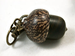 LV-2379 Verawood & Betelnut Acorn Pendant Box,Bag Charm, Keychain-SCREW CAP