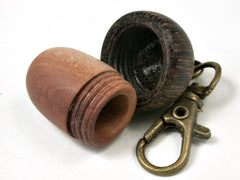 LV-2426 Manzanita & Black Palm Acorn Pendant Box, Bag Charm, Keychain-SCREW CAP