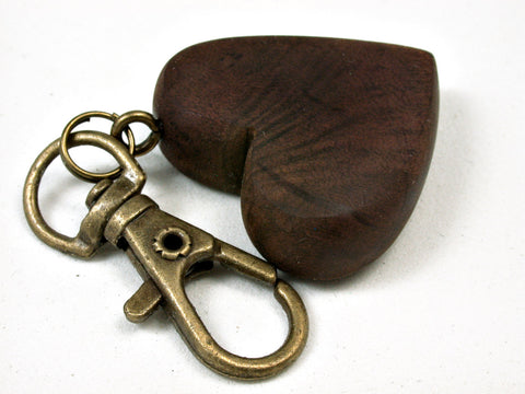 LV-2451 California Manzanita Burl Wooden Heart Charm, Keychain, Wedding, Anniversary Gift-Hand Made