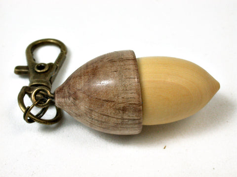 LV-2438 Boxwood & Oak Acorn Pendant Box, Bag Charm, Keychain-SCREW CAP