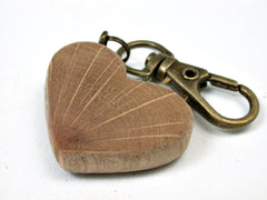 LV-2456 Live Oak Wooden Heart Charm, Keychain, Wedding, Anniversary Gift-Hand Made