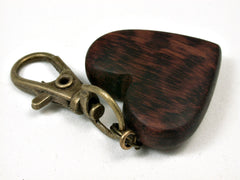 LV-2464 Snakewood Wooden Heart Charm, Keychain, Wedding, Anniversary Gift-Hand Made