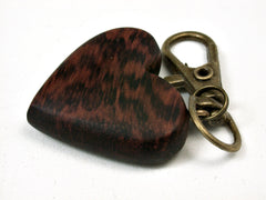 LV-2464 Snakewood Wooden Heart Charm, Keychain, Wedding, Anniversary Gift-Hand Made