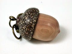 LV-2425 Manzanita & Betel Nut Acorn Pendant Box, Charm, Pill Holder-SCREW CAP