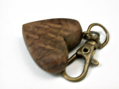 LV-2458 Russian Olive Burl Wooden Heart Charm, Keychain, Wedding Favor-Hand Made