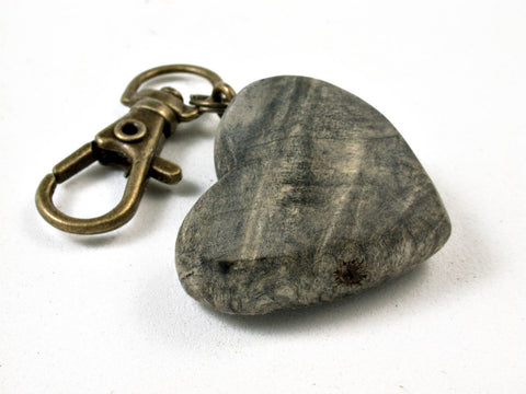 LV-2483 California Buckeye Wooden Heart Charm, Keychain, Wedding Gift-Unique Hand Made