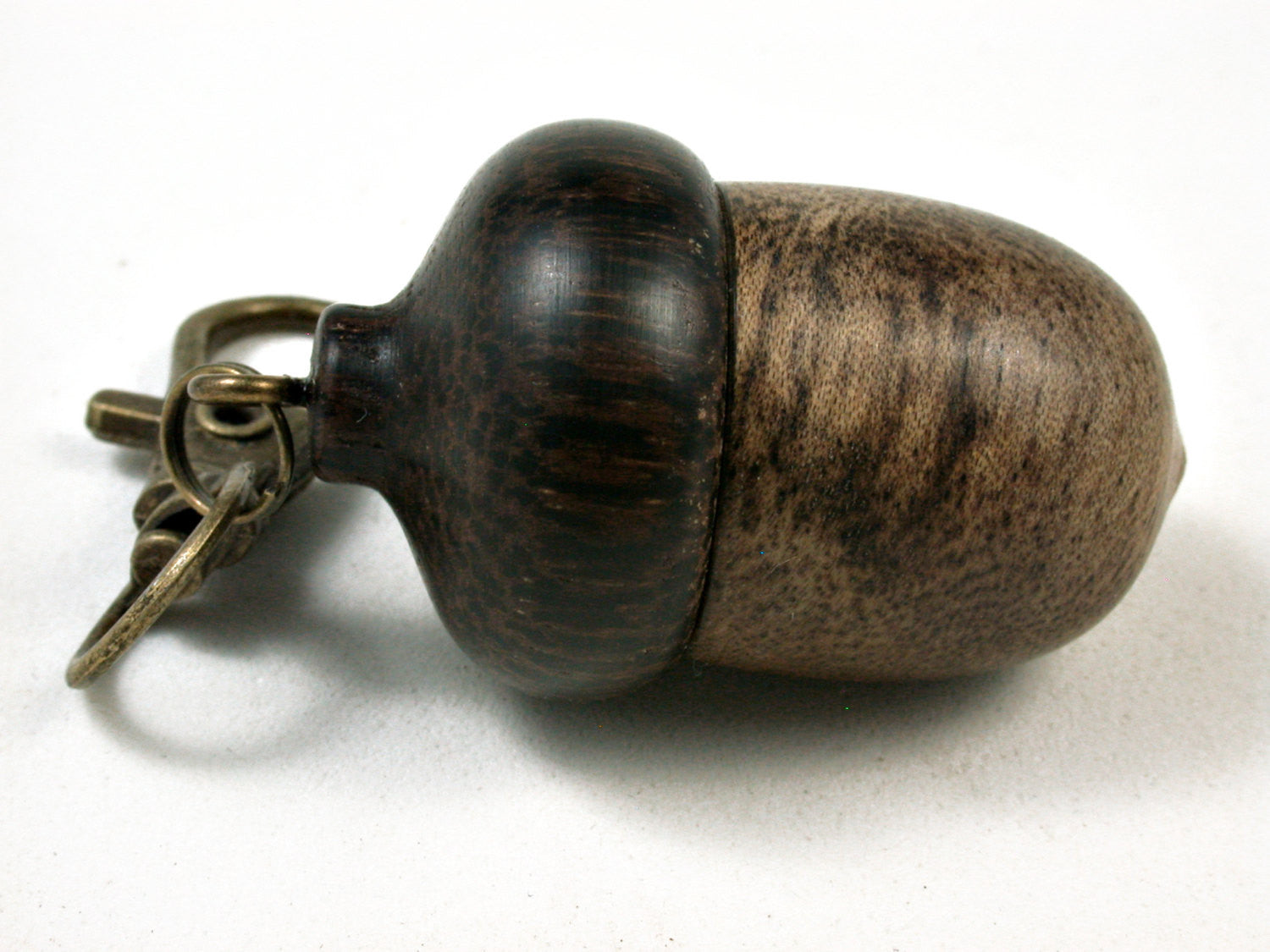 LV-2539 Selasian Wood & Palm Acorn Pendant Box, Bag Charm, Keychain-RARE!